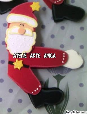 Agarradinho em eva Papai Noel