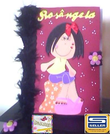 Agenda permanente decorada em eva